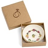 SPIRA Designs Floral Flower Jewelry Ring Dish in Gift Box