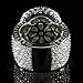 NIV'S BLING 18k White Gold-Plated Cubic Zirconia Cluster Pinky Ring Size 5