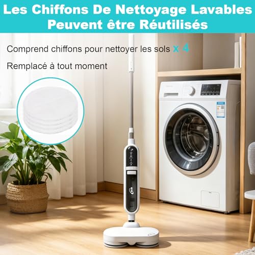 KOK 10-in-1 Steam Cleaner, Steam Mop with Rotary Function, High Temperature Steam, 500ml Capacity, 15 Accessories, 10s Heating Time, for Bedrooms, Kitchens and Living Rooms