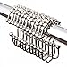 COSFY Shower Curtain Hooks Rings, Rust-Resistant Metal Double Glide Shower Hooks for Bathroom, Modern Decorative Design Shower Rods Curtains - Nickel