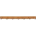 Spectrum Wall Mount 7-Peg Wood Rack (Bamboo) - Organizer for Bathroom, Kitchen, Laundry Room, Office, Garage, Classroom, & More / Hang Entryway Coats, Purses, Scarves, & Hats