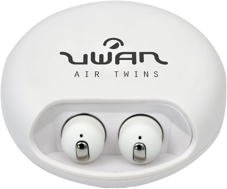 Uwan 98212 - Wireless Headphones with Battery for Mobile Phone White, 15 x 15 x 25 mm (auriculares ) + 89 x 89 x 27 mm (batería) - Image 4