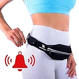 B0725FQV9Q Running Belt (Large) with Personal Alarm for Safety Including Flexible and Stretchy Waist Pack for iPhone, Keys and Belongings (Patent Pending)