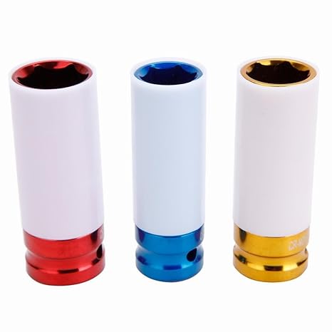 LARS360® 3 Stück Schlagschrauber 17/19/21mm, 1/2 Zoll Nüsse Kraft-Schoneinsätze Chrom-Molybden-Stahl Steckschlüssel-Satz inkl