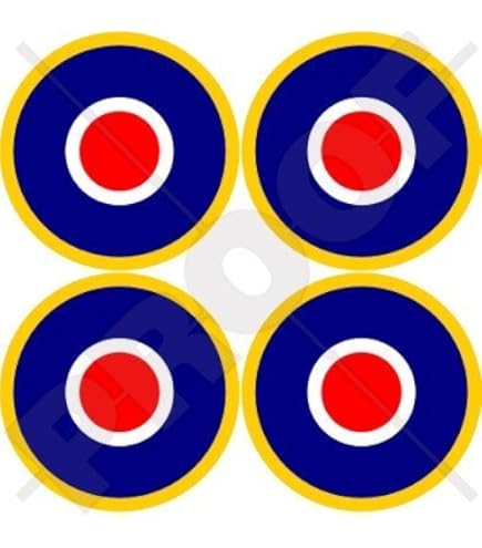 RAF Type A2 Roundel Stickers – 50mm UK British Aircraft Decals (Pack Of 4)