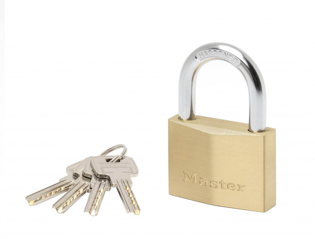 Master Lock 2960EURD Key Padlock with Extra Thick Solid Brass Body, Gold, 8,8 x 6 x 2,1 cm