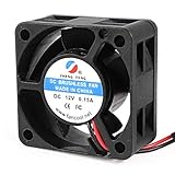 40mmx20mm 2 Pin Wire 5 Blades DC 12V 0.15A Brushless Cooling Fan Black