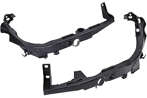 Tbest Headlight Bracket Set Robust Anti Impact Support Mount for 335i 335xi 328i 328xi 323i Pair ABS Black 2Pcs