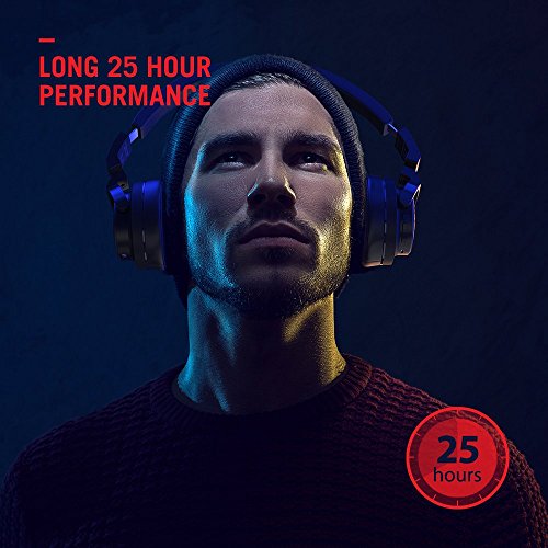 TaoTronics Bluetooth Headphones with 50mm Large-Aperture Drivers, Deep Bass, Memory Foam Ear Pad Wireless Headphones, 25 Hour Playtime (Certified Refurbished)