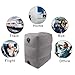 HOMCA Inflatable Airplane Footrest Pillow with Air Pump, Adjustable Height Travel Foot Rest Pillow for Airplane, Cars, Buses, Trains, Office, and Kids to Sleep on Long Flights(Grey,1 Pack)