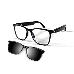 Fecoul Smart Glasses for Men Clear Bluetooth