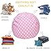 LUCKYBOY 2 in 1 Design Stuffed Animal Storage,Bean Bag Chair Cover for Kids-Cover Only- Extra Large 38'' - 100+ Plush Toys Holder and Organizer for Kids Room -100% Cotton Canvas(Pink-Cover Only)