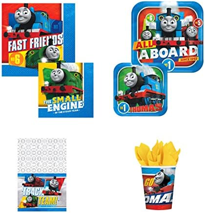 Amscan Thomas All Aboard Deluxe Birthday Party Pack, 16 guests