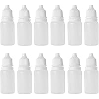 12PCS 30ml/1oz Empty Plastic Squeezable Dropper Bottles Drop Dropping Jar Squeeze Dropper Container with Screw Caps and Plugs