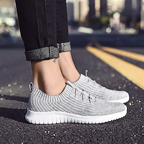 konhill Women's Slip On Walking Shoes Lightweight Breathable Athletic Soft Tennis Shoes