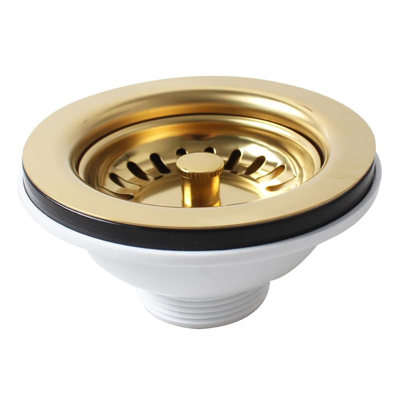TALEA 114MM Kitchen Sink Basket Strainer (Gold),Gold Sink Waste Kit,xk185c036-U