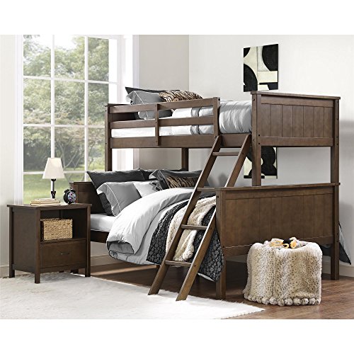 Dorel Living Maxton Twin over Full Bunk Bed, Mocha Pricepulse
