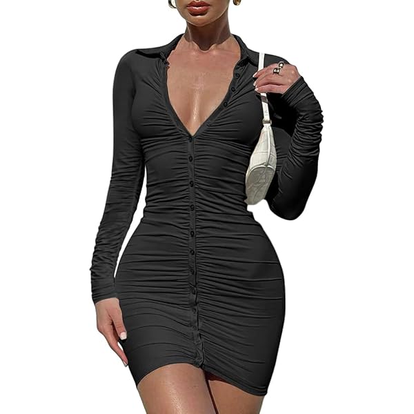 Amazon.com: LYANER Women's Ribbed Knit Button Down Collar V