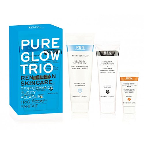 REN Pure Glow Trio Skincare Set - 3