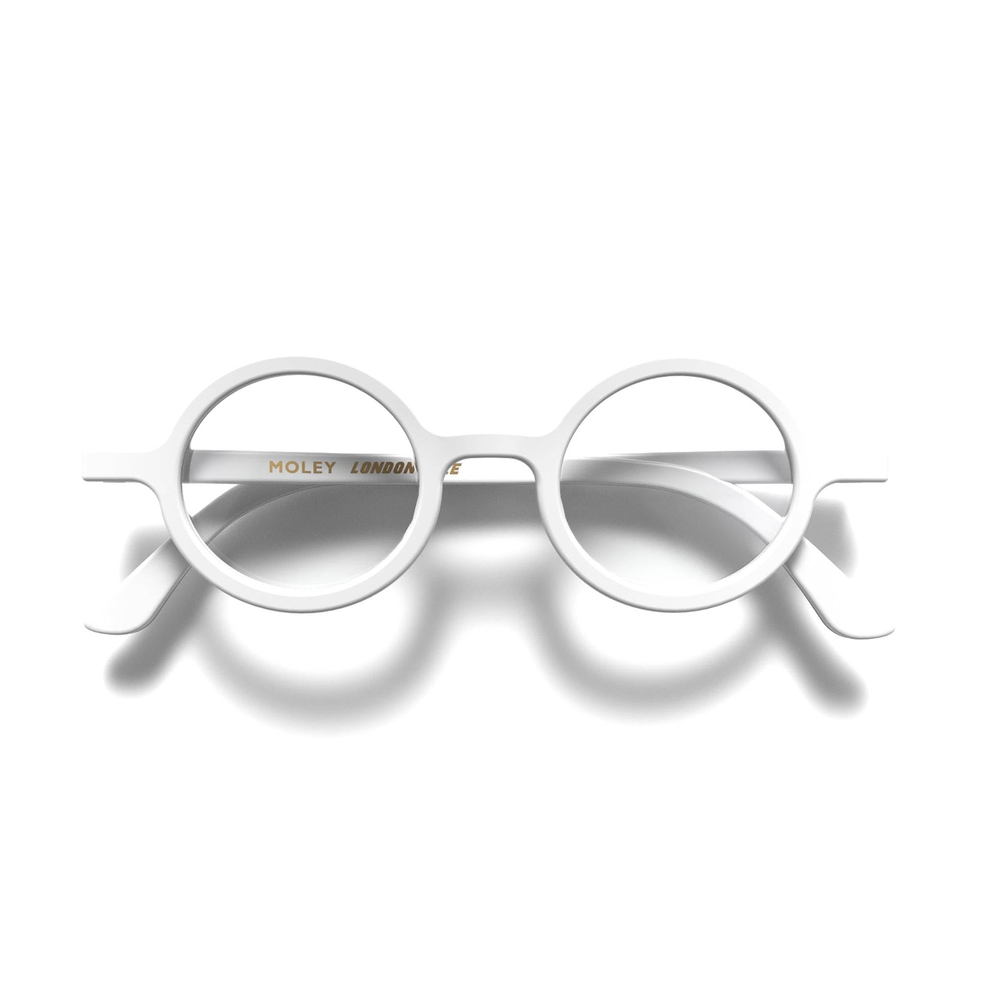 LONDON MOLE® Moley reading glasses | Cool round shaped readers | Men’s Women’s Unisex | Spring hinges
