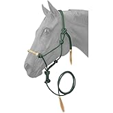 Tough1 Rawhide Noseband Rope Halter with Lead