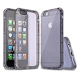 Bon Venu® Elastic Cushion iPhone 6/6s Plus Case(5.5 Inch) Crystal Clear TPU Protection Cover with Bumper Scratch-Resistant Shock-Absorbing for iPhone6/6s Plus Transparent Gray Case