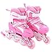 Girls Inline Skates Adjustable Rollerblades for Kids Girls with Illuminating Wheel the Premium Breathable Mesh Roller Skates w/ Double Secure Lock