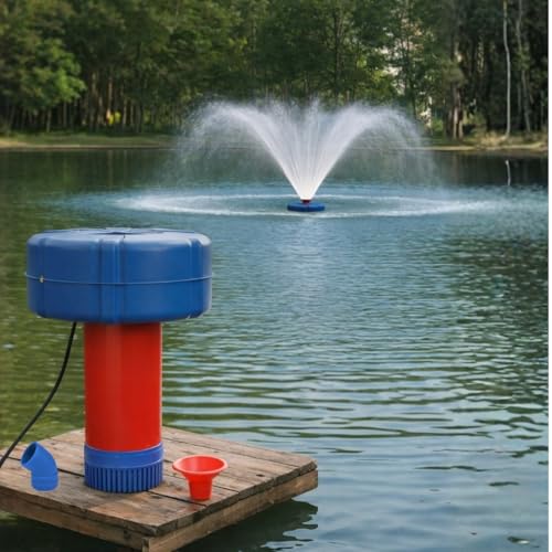 Aerador Chafariz 1.5cv 1.1kw Piscicultura Potente Oxigenio Bomba Lago Agua Peixes Tanque Oxigenador 15 Metros Fio