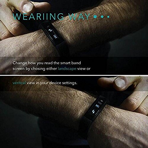 L@YC Heart Rate Monitor Fitness Activity Tracker Watch Step Walking Sleep Counter Wireless Wristband Pedometer Exercise Tracking Sweatproof Sports Bracelet All iPhone All Android Smart Phones, Purple - Thumbnail 5