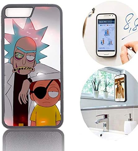 Anti-Gravity Selfie Case for iPhone 7 Plus/8 Plus 5.5-inch with Magical Nano Sticky Can Stick to Glass,Mirrors,whiteboards,Metal,car GPS,and Smooth,Flat Surfaces - Rick and Morty