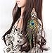 Boho Hippie Hair Extensions with Feather Clip Comb Hairpin Indian Feather Headdress Headdress DIY Accessories for Women Handmade