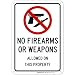 No Firearms Guns Or Weapons Allowed Sign, 10x7 Rust Free Aluminum, Weather/Fade Resistant, Easy Mounting, Indoor/Outdoor Use, Made in USA by SIGO SIGNS
