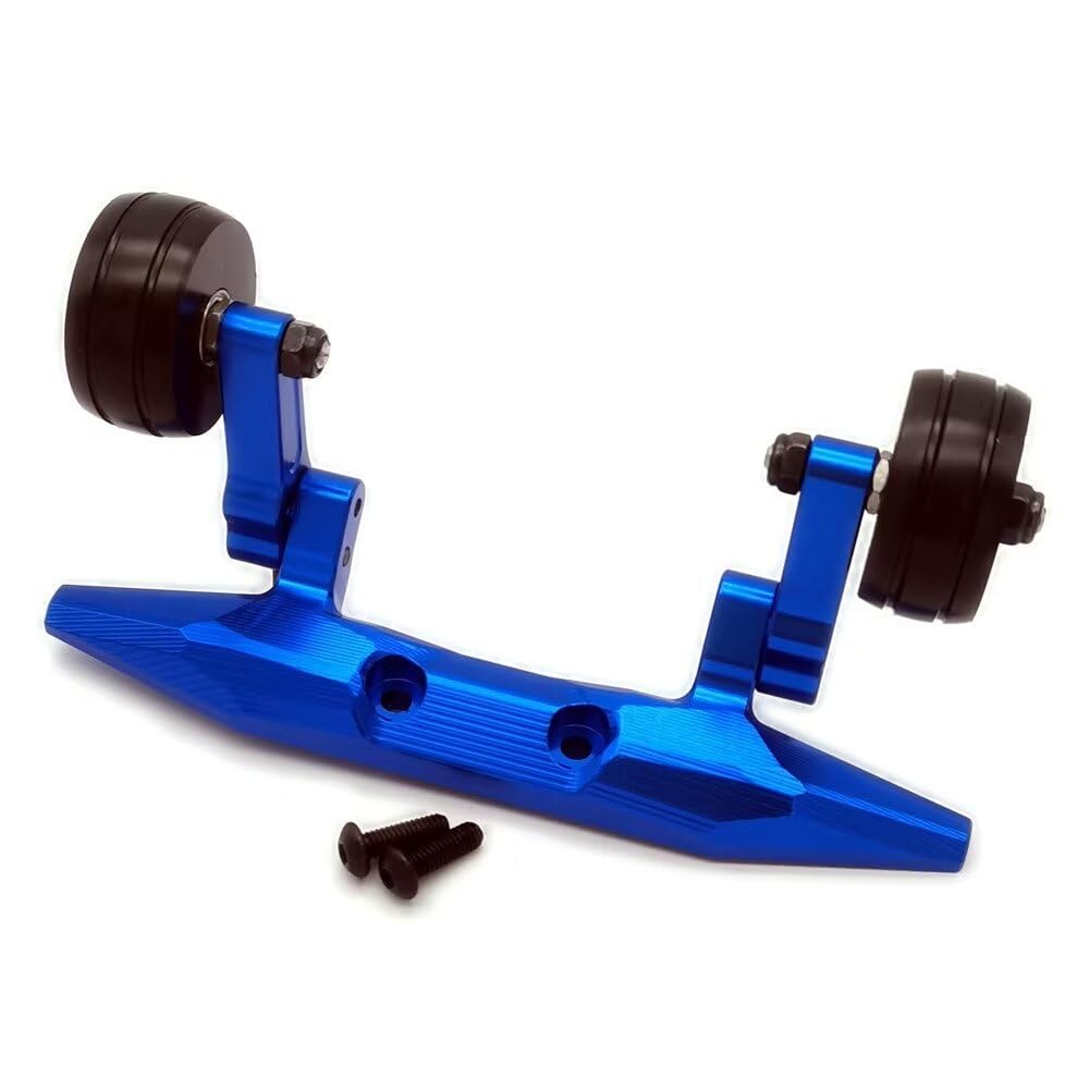 Photo 1 of Aluminum Rear Ajustable Wheelie Bar Blue for Traxxas Rustler 4X4 6776
