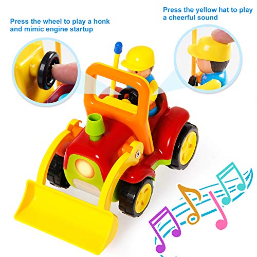 iFixer RC Radio Control Truck Toy for Toddlers Kids, Remote Control Car with Sound, Truck Yellow - Thumbnail 2