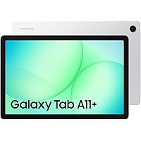 Samsung Galaxy Tab A11+ (CAD Version & Warranty) - Silver 128GB, 11" Android Tablet, External Storage Support, Headphone Jack