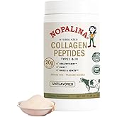 Nopalina Hydrolyzed Collagen Peptides Powder - Type I &amp; III, Grass Fed Pasture Raised Bovine Collagen - 20g Per Serving, Unflavored, 320g (16 Servings)