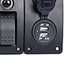 Amarine-made-6-Gang-Red-LED-Indicators-Rocker-Circuit-Breaker-Waterproof-Marine-Boat-Rv-Switch-Panel-Combined-with-Dual-USB-12v-Power-Adapter-Panel-PN-CB6-R-CB1S1S2