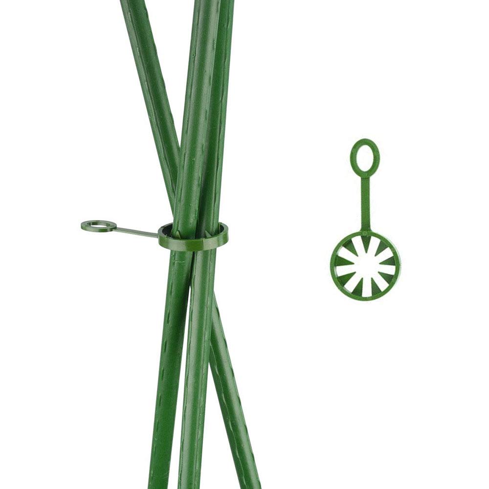 ZCINT 4 Ft Outdoor Garden Vegetable Cages for Climbing Plants, Large Obelisk Support with Adjustable Rings, Set of 4