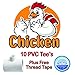 Ace Horizon 10 Chicken Waterer PVC Tee Fittings for Automatic Poultry Water Drinker and Feeder Cups and Red Threaded Nipper Waterers Plus PTFE Thread Tape Included