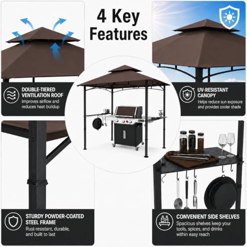 Garvee 8x5 Grill Gazebo Review: Double-Tiered BBQ Shelter with Heavy-Duty Steel Frame image 18