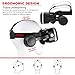 Pansonite 3D VR Glasses Virtual Reality Headset- More Comfortable and Lighter for VR Games and 3D Movie with Adjustable Focal and Pupil Distance, Fit for iOS/Android Smartphones