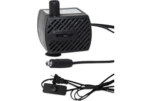 SURPRIZON Mini Submersible Water Pump Ultra Quiet with 6Ft Power Cable for Aquariums, Fish Tank,Wave Maker Pump, Pond, Fountain, Hydroponics