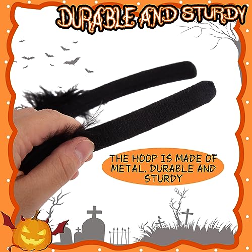 FUTUREPLUSX 2PCS Devil Horns Headbands, Halloween Devil Horns Sparkly Glitter Devil Ears Hair Hoop Halloween Party Cosplay Costume Devil Accessories