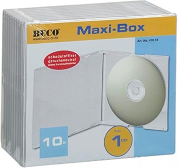 Beco 410.10 - Cajas JEWEL para CD Maxi/CD Single, 10 unidades: Amazon.es: Informática