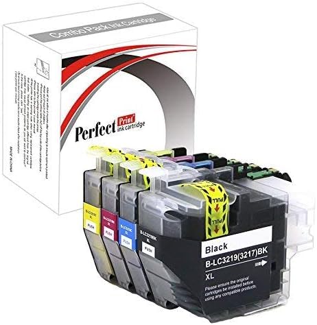 PerfectPrint Ink Cartridge For Printer, Compatible With Brother MFC-J5330DW MFC-J5335DW MFC-J5730DW MFC-J5930DW MFC-J6530DW MFC-J6930DW MFC-J6935DW LC3219XL (Black/Cyan/Magenta/Yellow, 4-Pack)