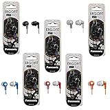 Panasonic ErgoFit In-Ear Earbud Headphones - 5 Pack (Assorted Colors)