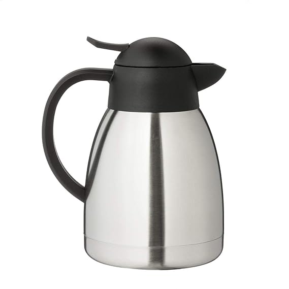 METRO Professional Isolierkanne Edelstahl | 1,0 Liter | Thermoskanne | doppelwandig | Kaffeekanne | Teekanne