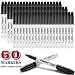 Keebor Basic Advanced Permanent Markers, Fine Point, Black, 60-Pack