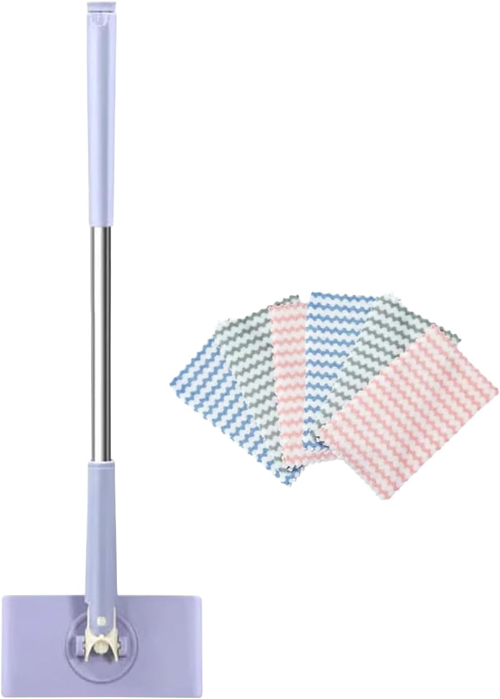 Photo 1 of *UNTESTED*
Snap Grip Mini Mop,Convenient Cloth Changing Mini Mop,Retractable Gap Dust Cleaner Flat Mops with Locking Head &Sweeping Cloths,?1mop + 5random Color Rags (Purple)