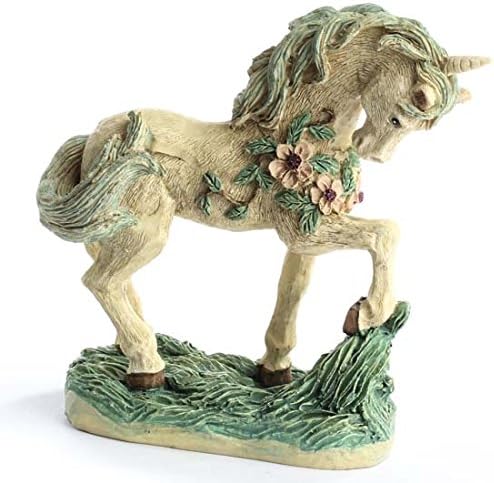 Pair of Whimsical Hand Painted Intricately Detailed Resin Unicorn Figurines for Fairy Gardens, Displays and Creating